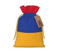 Sac cadeau avec cordon de serrage imprimé drapeau de l'Arménie pour fête de mariage, anniversaire, sac cadeau unique réutilisable en toile, 1 pièce S