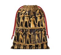 Sac cadeau avec cordon de serrage imprimé hiéroglyphes égyptiens pour fêtes de fin d'année, anniversaire de mariage
