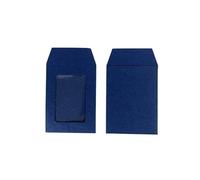 Sac Cadeau avec Fenêtre Transparente Lot de 100 mini enveloppes en papier kraft avec fenêtre transparente for cartes vœux, photos, cadeaux(Blue,15.5x11.7cm)
