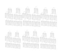 Sac Cadeau avec Fenêtre Transparente Lot de 40/50/60 sacs fourre-tout réutilisables en PVC transparent avec poignée transparente(60PCS,20x15x7cm)