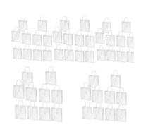 Sac Cadeau avec Fenêtre Transparente Lot de 40/50/60 sacs fourre-tout réutilisables en PVC transparent avec poignée transparente(50PCS,25x15x7cm)