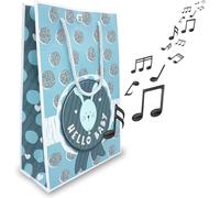 Sac Cadeau De Naissance Avec Musique « Bébé » Pour Garçon ,On Ouvre Le Sac ,Déclare Un Bébé Rire Rigolo Et Une Berceuse ,Gagbag De