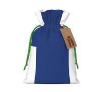 Sac cadeau de Noël avec cordon de serrage Motif drapeau finlandais