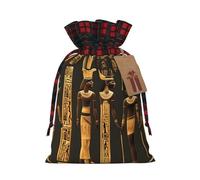 Sac cadeau de Noël avec cordon de serrage Motif hiéroglyphes égyptiens anciens