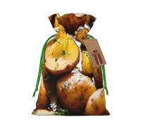 Sac cadeau de Noël avec cordon de serrage Motif pommes de terre