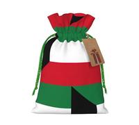 Sac cadeau de Noël avec drapeau koweïtien Happy Halloween avec cordon de serrage pour mariage