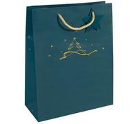 Sac cadeau de Noël 'Christmas tree petrol', grand