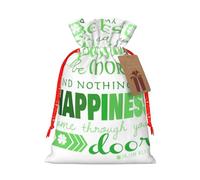Sac cadeau de Noël en chanvre avec inscription « Irish Blessing St Patrick »