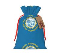 Sac cadeau de Noël en toile avec cordon de serrage Motif drapeau du Dakota du Sud