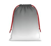 Sac cadeau de Noël en velours ultra doux avec cordon de serrage Blanc à noir