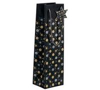 Sac cadeau de Noël pour bouteille 'Stardust', 157 g/m2