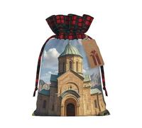 Sac cadeau de Noël pour église arménienne - Sacs de Noël pour fournitures de fête de Noël - Sac à cordon de serrage - Sacs d'emballage pour cadeaux de fête