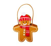 Sac Cadeau de Noël,Sachets Cadeaux En Forme De Bonhomme En Pain D'épice - Pochette Décorative Pour Bijoux Bonbons | Cadeaux Friandises Goûters Fête de Noël en Classe