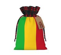 Sac cadeau drapeau du Mali bicolore avec cordon de serrage S beau pratique adapté pour Noël et anniversaire