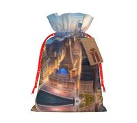 Sac cadeau écologique avec cordon de serrage imprimé photo de ville