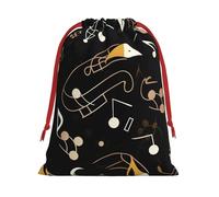 Sac cadeau élégant en velours super doux avec cordon de serrage, sac de rangement imprimé complet pour Noël et rangement quotidien