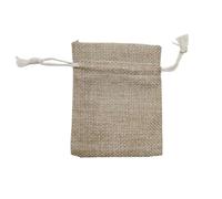 Sac cadeau en coton et ruban de soie, sac lin, sacs Jute, à cordon, sangle mousseline, d'emballage Pochon Tissu avec Cordon(Cotton Rope,17x23cm)