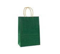 Sac cadeau en papier kraft coloré, couleur unie, for emballer des friandises à emporter, for un anniversaire ou mariage(Grass Green,30pcs)