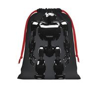 Sac cadeau en velours ultra doux avec cordon de serrage, sac cadeau multifonction imprimé robot noir pour Noël
