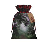 Sac cadeau imprimé lilas sauvage, sac cadeau en toile de jute avec blocage des couleurs