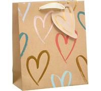 Sac Cadeau Moyen Pour Elle/Amie - Pour Anniversaire, Fête Des Mères Et Autres Événements - Motif C?Urs En Papier Kraft