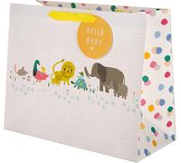 Sac Cadeau Pour Bébé Motif Hello Baby Safari Grand Format