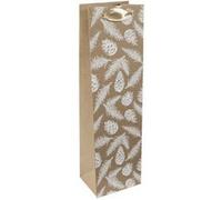 Sac cadeau pour bouteille Pine cones and pine branches