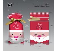 Sac Cadeau Pour Père Noël, 10 Piècees, Sac À Bonbons, Flocon De Neige, Sac À Cordon, Pochette À Cordon, Joyeux Noël