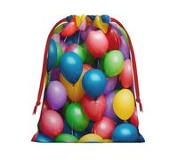 Sac cadeau réutilisable avec cordon de serrage - Ballons colorés - Motif ciel bleu