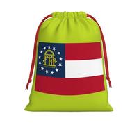 Sac cadeau réutilisable avec cordon de serrage imprimé drapeau de la Géorgie pour un anniversaire, un mariage, une organisation quotidienne d'événements
