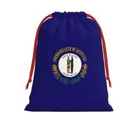 Sac cadeau réutilisable avec cordon de serrage imprimé drapeau de l'État du Kentucky - Cadeau d'anniversaire, de mariage, d'organisation quotidienne d'événements
