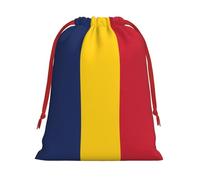 Sac cadeau réutilisable avec cordon de serrage imprimé drapeau du Tchad - Cadeau d'anniversaire, de mariage, d'organisation quotidienne d'événements