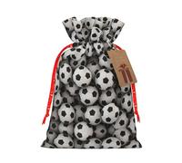 Sac cadeau réutilisable avec cordon de serrage imprimé football mer