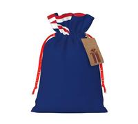 Sac cadeau réutilisable avec cordon de serrage Motif drapeau des îles Turques et Caïques