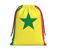 Sac cadeau réutilisable avec cordon de serrage Motif drapeau du Sénégal
