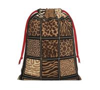 Sac cadeau réutilisable avec cordon de serrage - Motif zoo sauvage