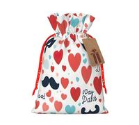 Sac cadeau réutilisable avec cordon de serrage pour fête des Pères, mariage, festival, anniversaire