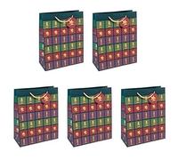 Sac Cadeau - SIGEL - GT046 - Grand - 26 x 33 cm - Vert, Rouge, Violet