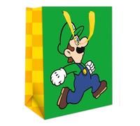 Sac cadeau Super Mario pour garçons, parfait pour les anniversaires de garçons de tout âge, sac cadeau Super Mario, sous licence officielle et ressources responsables, taille 33 x 26 x 13,5 cm,