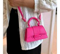 Sac carré de petite taille à cordon de serrage avec boucle de verrouillage, à porter à la main ou en bandoulière, pour une utilisation casual Motif texturéPolyuréthane