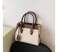 Sac carré léger à deux tons avec détails de lettre, style affaires casual, parfait pour les adolescentes, les femmes, les étudiantes, les débutantes et les cadres. Convient parfaitement pour le bureau