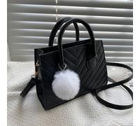 Sac carré léger et décontracté avec pompon et détails en chevron pour adolescentes, femmes, étudiantes, recrues et cols blancs. Parfait pour le bureau, l'université, le travail, les affaires, les dépl