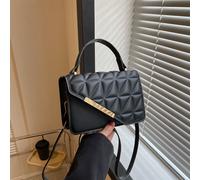 Sac carré mini matelassé à rabat asymétrique en PU, léger et casual chic, parfait pour la vie quotidienne des adolescentes, des femmes, des étudiantes, des jeunes professionnels et des cols blancs. Id