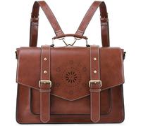 Sac Cartable Vintage Femme Sac À Dos Pour Ordinateur Portable Sacs Bandoulière Sac À Main Malette Bureau, Bandoulière Démontable[H1257]
