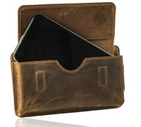 Sac ceinture MATADOR en Cuir véritable avec Fermeture magnétique et Compartiment zippé YKK avec Protection RFID pour Les Billets et Les pièces de Monnaie - Étui pour téléphone Portable pour appareils