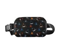 Sac ceinture pour femme réglable imperméable réfléchissant, D | Sac banane à fermeture éclair pour femme pour téléphone portable, clés, voyage, entraînement, cyclisme