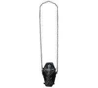 FIESTAS GUIRCA | Sac Cercueil Noir (17x10 cm) - Accessoire de Bijoux pour Halloween et Fêtes de Terreur - Idéal pour Costumes de Vampire, Gothique et Plus - Unisexe - Noir