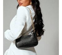 Sac Chaîne Mini Crocodile Pour Les Adolescentes,femmes,étudiantes, Nouveaux Employés Et Travailleurs De Bureau Puc Légèrement, Décontracté Pour Le Travail, Le Bureau, Les Sorties,le Voyage Taille Uniq