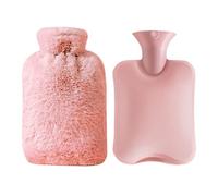 Sac chauffant - Bouteille épaisse anti-explosion de 2 l - Chauffe-mains et pieds remplie d'eau - Housse douce en imitation fourrure de lapin - Compresse de thérapie thermique d'hiver pour soulager les