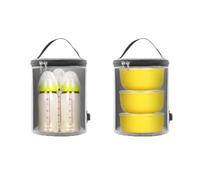 Sac Chauffe-Biberon Portable Fourre-Tout Chauffant pour Voiture Affichage de la Température de Voyage Sac Chaud pour Biberon pour Parents en Déplacement